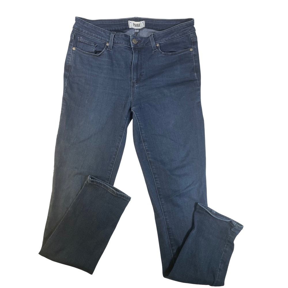PAIGE Skyline Skinny Jeans Women Dark Blue Stretch Denim 31